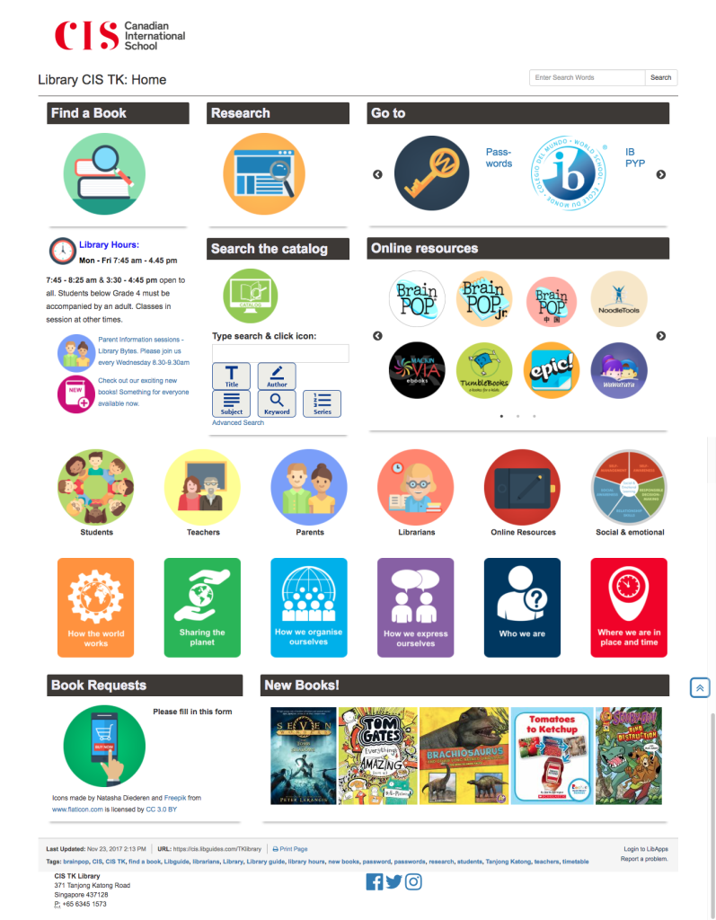 TK library front page